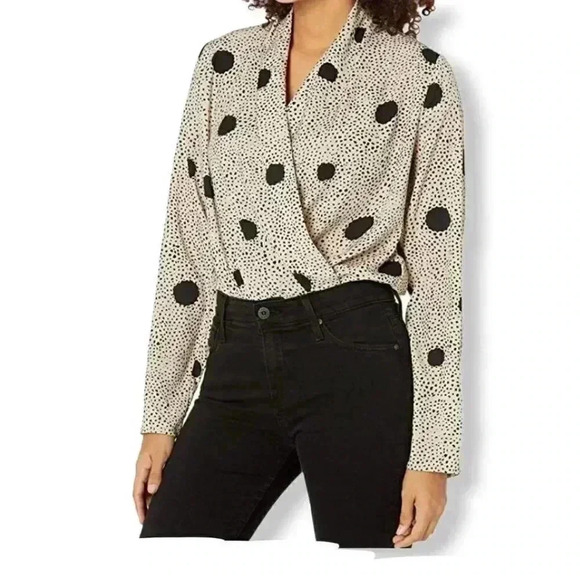 KENDALL + KYLIE  Cowl Neck Bodysuit, Cream top - Picture 1 of 3
